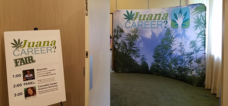 Entrance to the Juana Career fair, held Sunday, September 18 in Bellevue, WA.