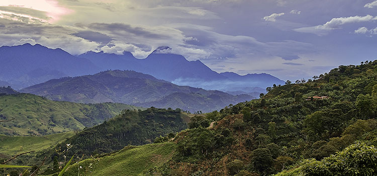 The mountainous Jardin region of Colombia.