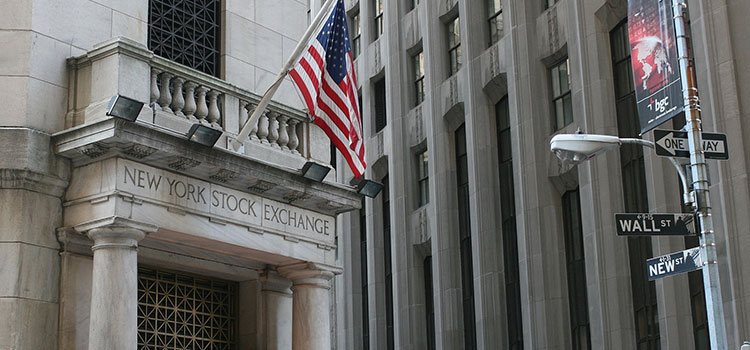 The New York Stock Exchange in New York City, New York.