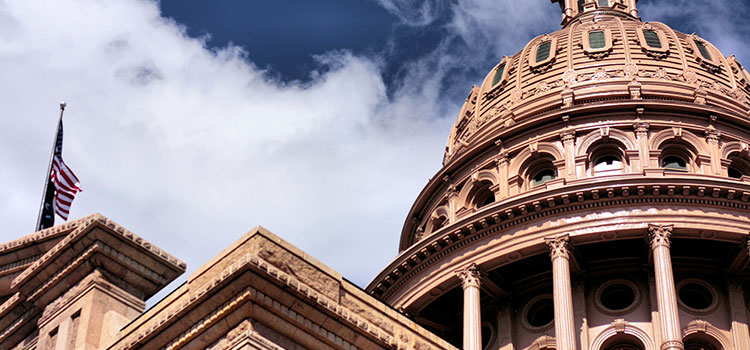 The Texas State Capitol building in Austin, Texas.