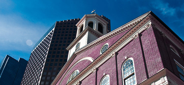 Faneuil Hall in Boston, Massachusetts.