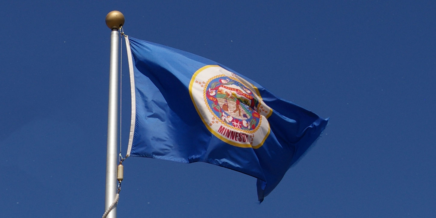 The flag of Minnesota.