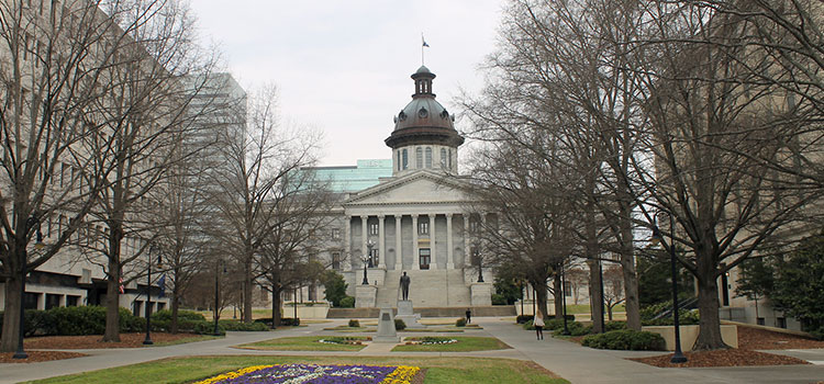 The South Carolina capitol building in Columbia, SC.