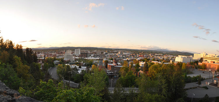 Panorama view of Spokane, Washington.