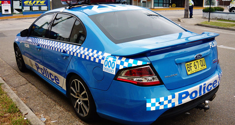 Car operated by the New South Wales Police Highway Patrol.