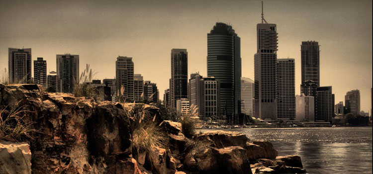 The city of Brisbane in Queensland, Australia.