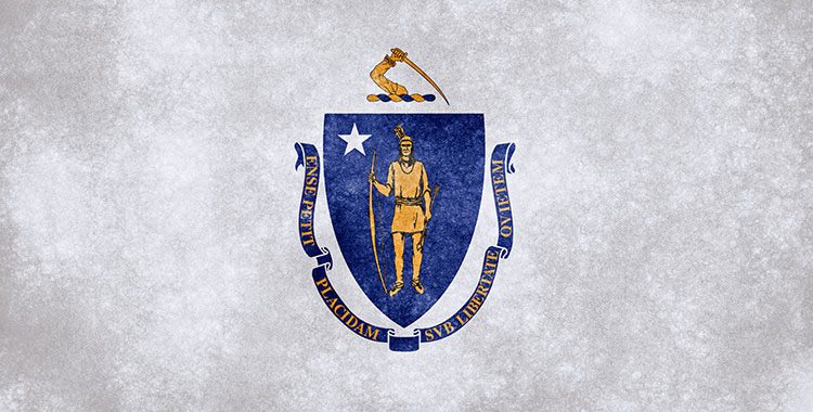 The Massachusetts state flag.