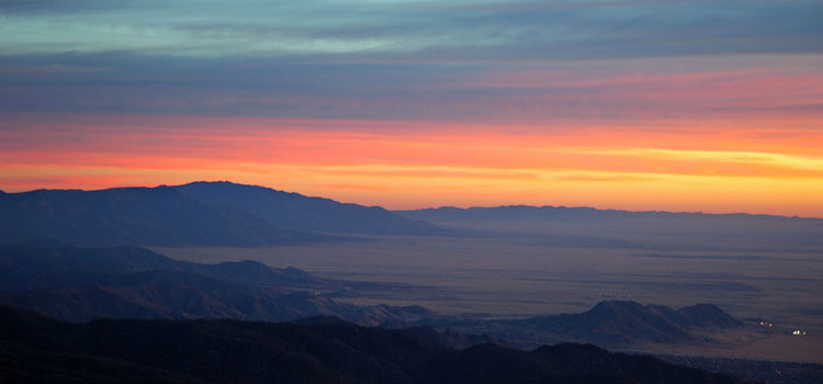 Sunset on the New Mexico desert.