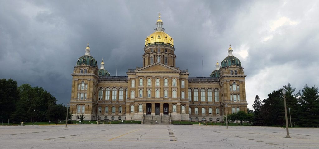 The Capitol Building of Iowa in Iowa City.