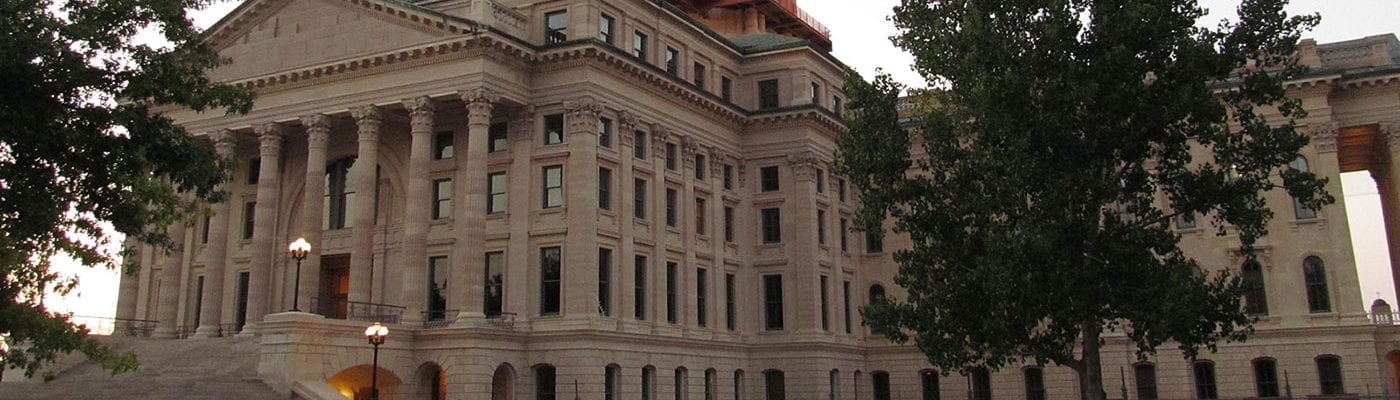 The Kansas Capitol Building in Topeka, Kansas.