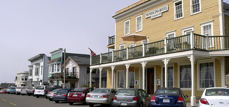 The Mendocino Hotel in Mendocino, California.