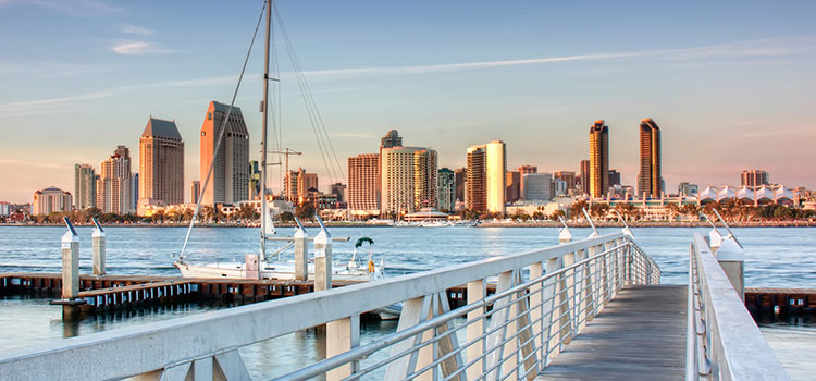 View of San Diego from the Coronado Pier.