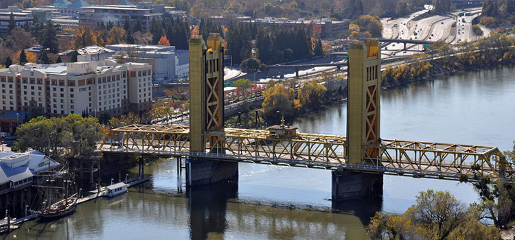 Tower Bridge in Sacramento, California.