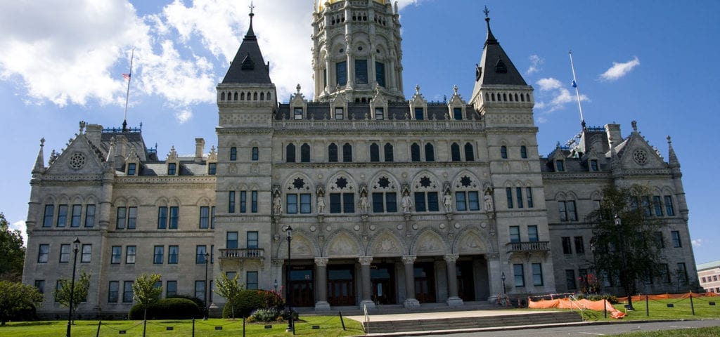 The state capitol building of Connecticut.