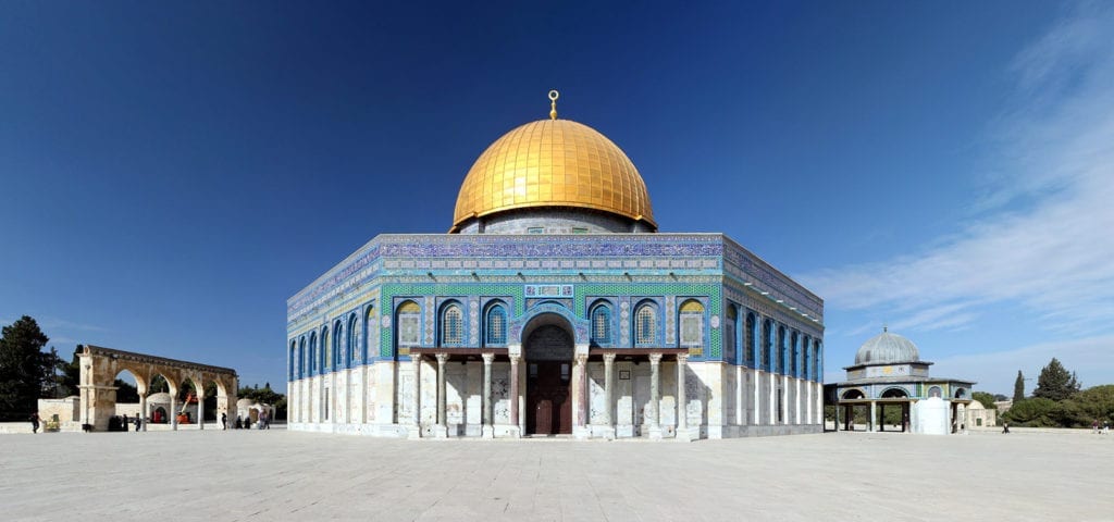 The Dome of the Rock temple in Jerusalem, Israel.
