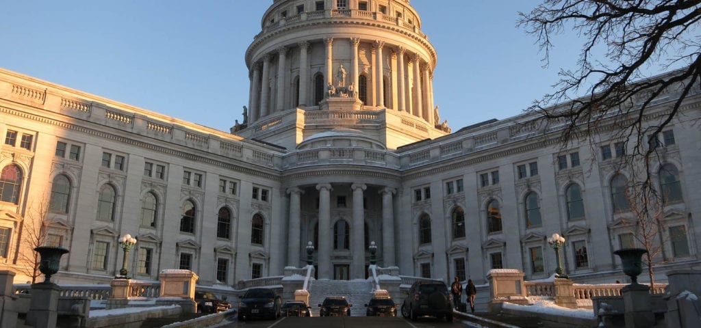 The capitol building of Wisconsin located in Madison, Wisconsin.