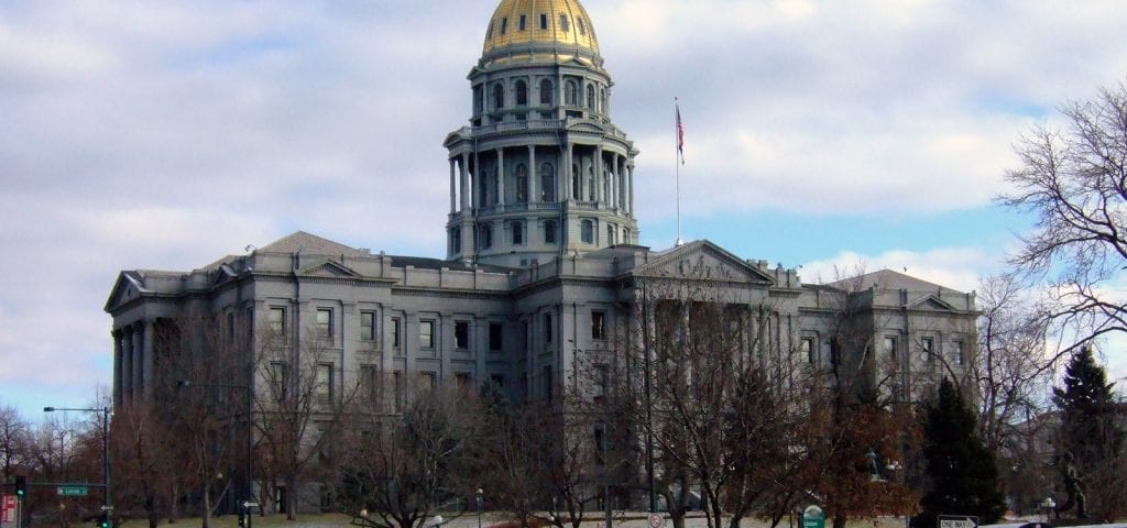 The Colorado State Capitol Building in Denver, Colorado.