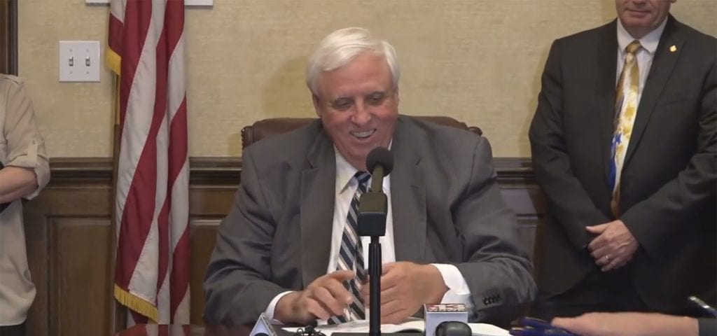 West Virginia Governor Jim Justice signs the Medical Cannabis Act.