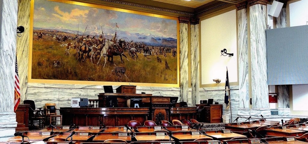 Inside of the Montana State Legislature in Helena, Montana.