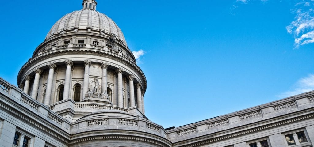 The Wisconsin State Capitol Building in Madison, Wisconsin.