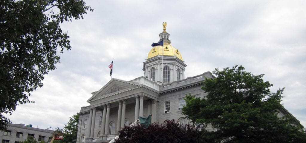 The state capitol building of New Hampshire in Concord, New Hampshire.