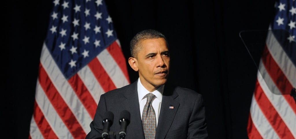 President Barack Obama speaks to a crowd in 2012 of about 500 at a fundraiser at the Henry Ford Museum in Dearborn.