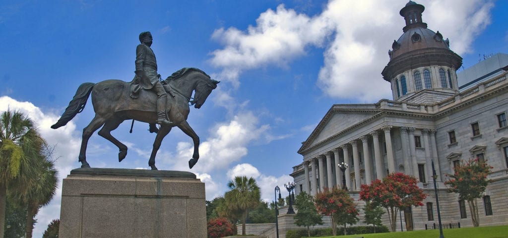 South Carolina's state capitol building in Columbia, South Carolina.