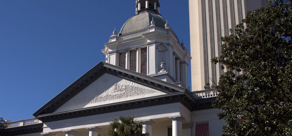 The Florida State Capitol building in Tallahassee, Florida.