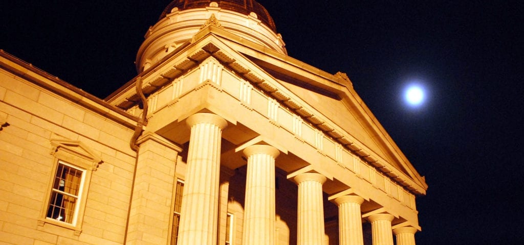 The Vermont State Capitol building in Montpelier, Vermont.