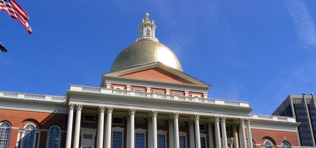 The Massachusetts Capitol Building in Boston, Massachusetts.