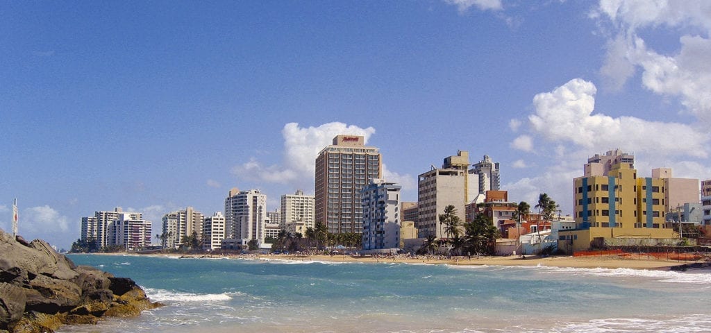 The San Juan Colorado Beach in Puerto Rico.