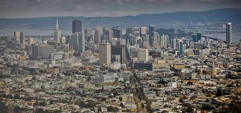 Skyline view of downtown San Francisco.