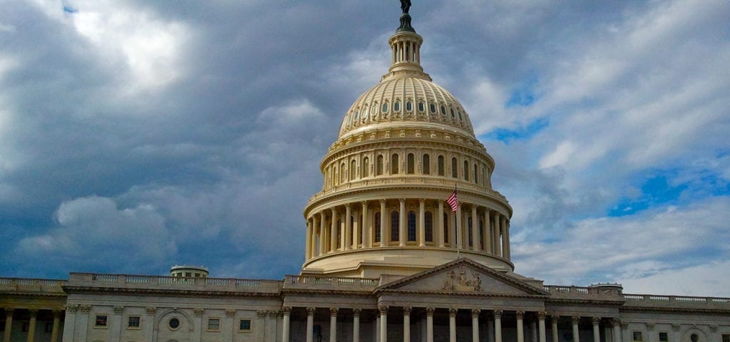 The U.S. Capitol Building in Washington D.C. — the seat of the U.S. House and Senate.