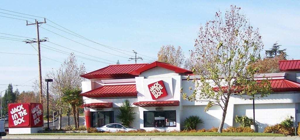Picture of a Jack in the Box franchised location.