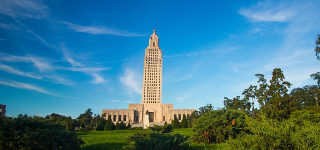 The Louisiana State Capitol Building.