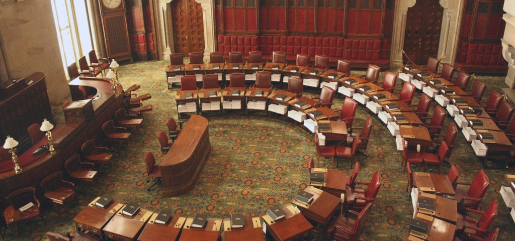 Interior chambers of the New York State Capitol Building.