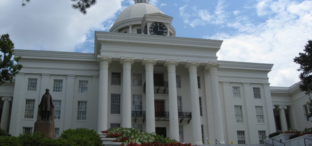 The Alabama state capitol building.