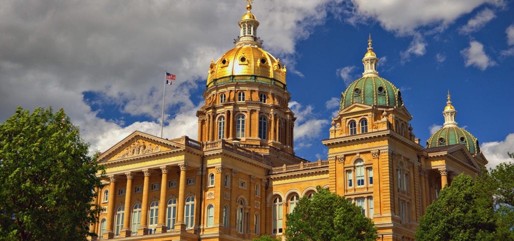 The Iowa State Capitol Building in Des Moines.