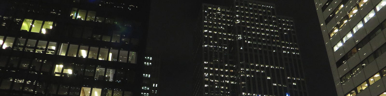 The Toronto Stock Exchange Tower in Toronto, Ontario photographed at night.