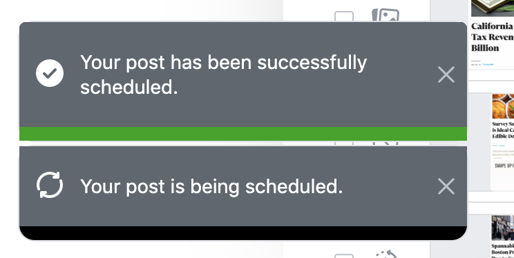 post successfully scheduled