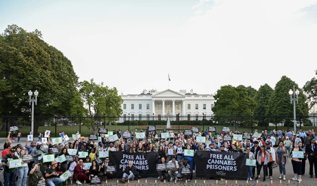 420 Day of Action in front of the White House April 18, 2024. Photo Credit: Ben Droz, Last Prisoner Project