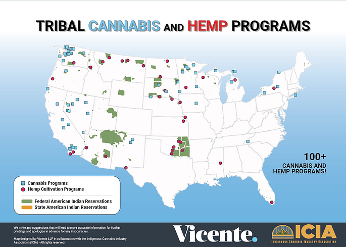 Indigenous Cannabis Industry Association Releases Map of Tribal Cannabis and Hemp Programs